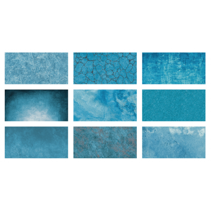 33x66cm Vision Floral Blue Porselen Karo Mix 9 face