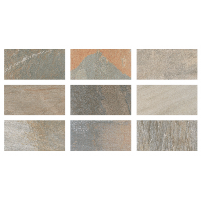 33x66cm Vision Safir Porselen Karo Mix 9 face