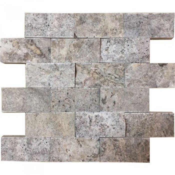 50x100mm Alya F-8512 Silver Gri Patlatma Mermer