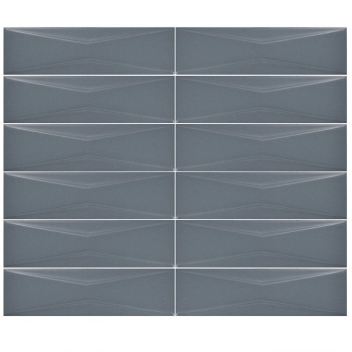 Mozaik Porselen Bow Tile Mat Duman Mavisi