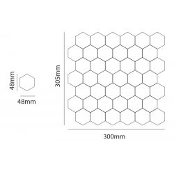 Mozaik Porselen Hegzagon DSC_8004 - Gri