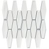 Porselen Elongaten Hexagon TRBC8001 - Beyaz Mozaik