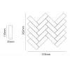 Porselen Herringbone TRBC1003 - Beyaz Mozaik
