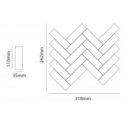 Porselen Herringbone TRBC1003 - Beyaz Mozaik