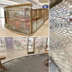 240x117x54MM Vetropieno Şeffaf Cam Blok Tuğla