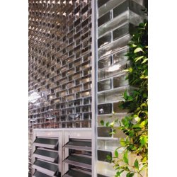 240x117x54MM Vetropieno Şeffaf Cam Blok Tuğla