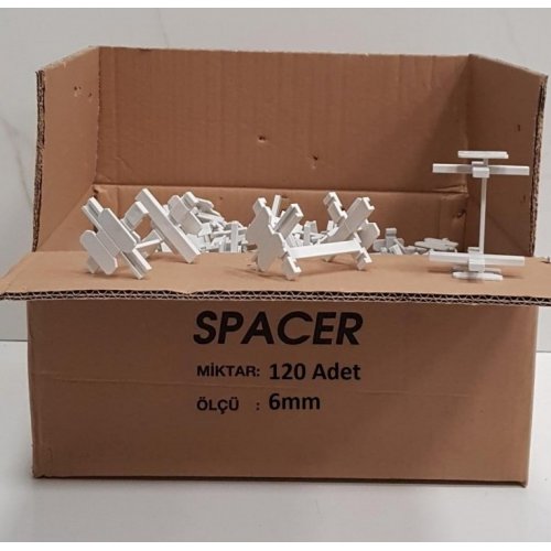 Cam Tuğla Derz Artısı 6mm Koli 120 Adet