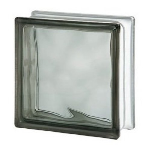 Dalgalı Füme 19x19x8cm Cam Tuğla