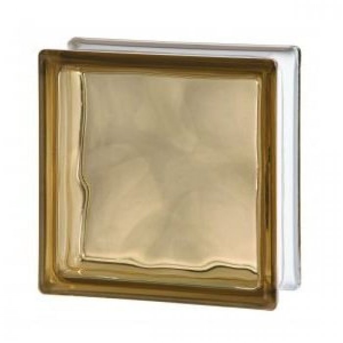 Dalgalı Bronz 19x19x8cm Cam Tuğla