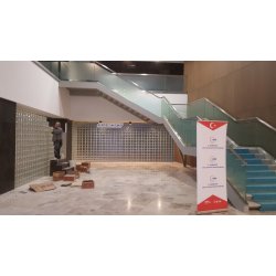 19x19x8cm Şeffaf Dalgalı