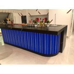 10X50Cm Bambu Bar Önü Kobalt Seramik Dekor