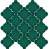 12x12,4Cm Ottoman Zümrüt Yeşili Düz Çatlak Sırlı Seramik Dekor