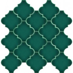 12x12,4Cm Ottoman Zümrüt Yeşili Düz Çatlak Sırlı Seramik Dekor