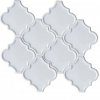 12x12,4Cm Ottoman Beyaz Kenar Rölyefli Seramik Dekor