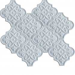 12x12,4Cm Ottoman Beyaz Çiçek Seramik Dekor