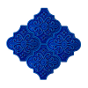 12x12,4Cm Ottoman Kobalt Çiçek Çatlak Sırlı Seramik Dekor
