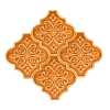 12x12,4Cm Ottoman Tarçın Çiçek Çatlak Sırlı Seramik Dekor