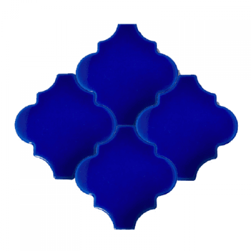 12x12,4Cm Ottoman Kobalt Düz Çatlak Sırlı Seramik Dekor