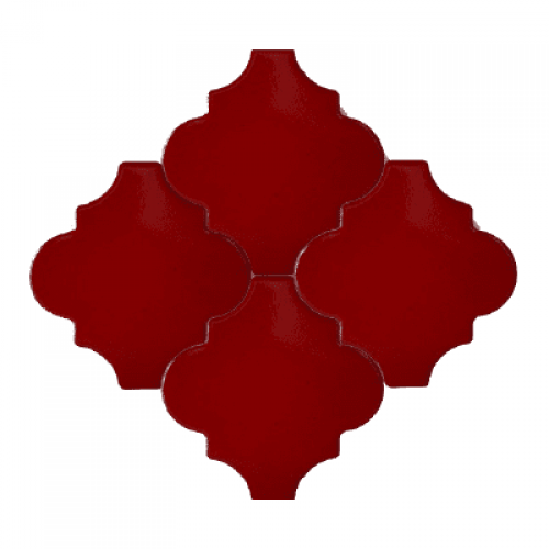 12x12,4Cm Ottoman Kırmızı Düz Sırlı Seramik Dekor