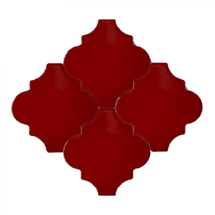 12x12,4Cm Ottoman Kırmızı Düz Sırlı Seramik Dekor