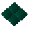 12x12,4Cm Ottoman Zümrüt Yeşili Düz Çatlak Sırlı Seramik Dekor