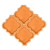 12x12,4Cm Ottoman Tarçın Kenar Rölyefli Çatlak Sırlı Seramik Dekor