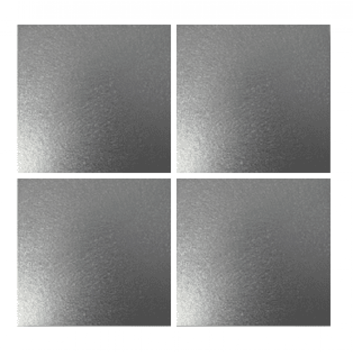 13x13Cm Düz Metalik Silver Sırlı Seramik Dekor