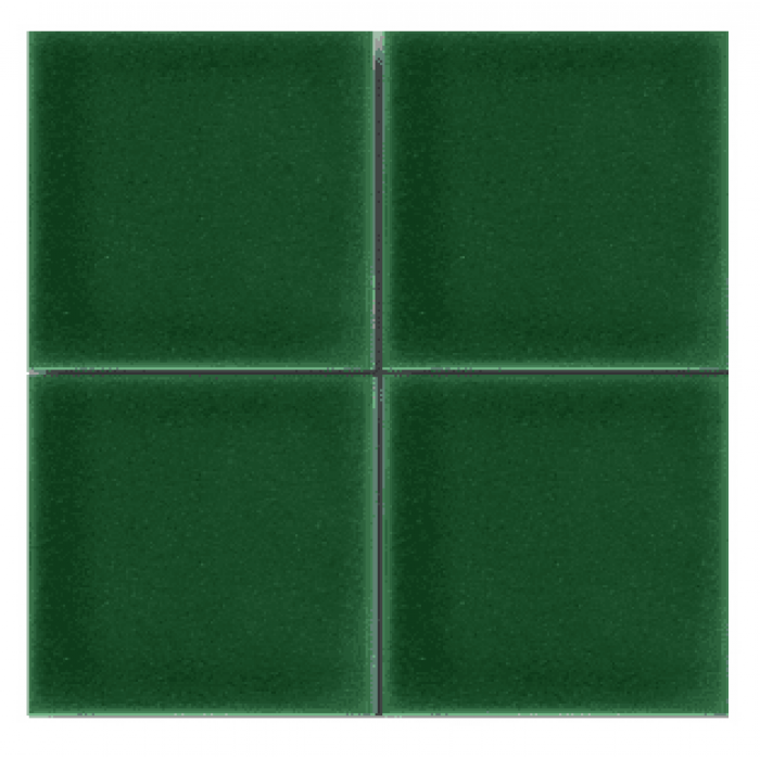 13x13Cm Düz Zümrüt Yeşili Çatlak Sırlı Seramik Dekor
