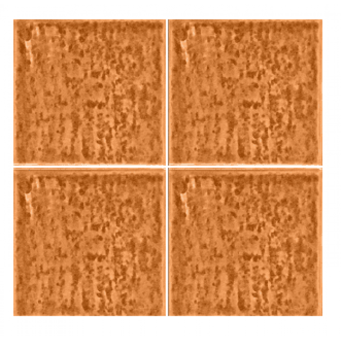 13x13Cm Rustik Tarçın Çatlak Sırlı Seramik Dekor