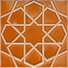 20x20Cm Türkmen Yıldızı Tarçın Çatlak Sırlı Seramik Dekor