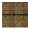 20x20Cm Türkmen Yıldızı Metalik Gold Sırlı Seramik Dekor