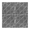 20x20Cm Türkmen Yıldızı Metalik Silver Sırlı Seramik Dekor