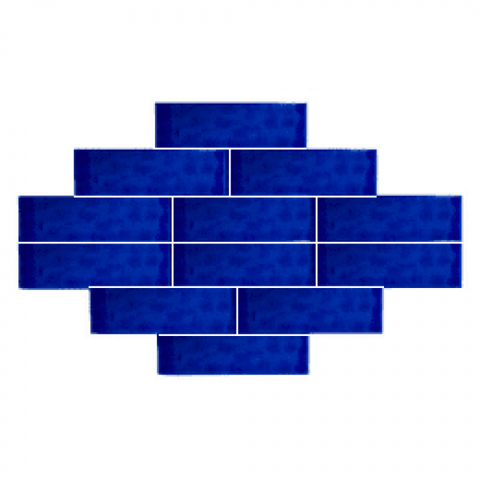 7x21Cm Rustik Kobalt Sırlı Seramik Dekor