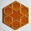 15x17Cm Altıgen Türkmen Yıldızı Tarçın Sırlı Seramik Dekor