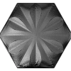 15x17Cm Altıgen Çiçek Mat Siyah Sırlı Seramik Dekor