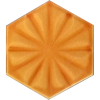 15x17Cm Altıgen Çiçek Tarçın Sırlı Seramik Dekor