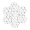 15x17Cm Altıgen Türkmen Yıldızı Beyaz Sırlı Seramik Dekor