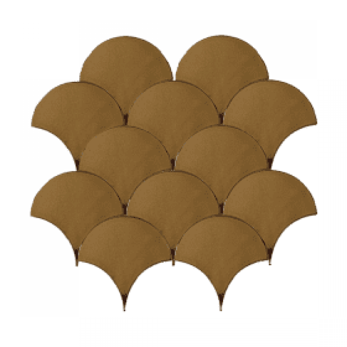 17x17Cm Balık Pulu Gold Sırlı Seramik Dekor
