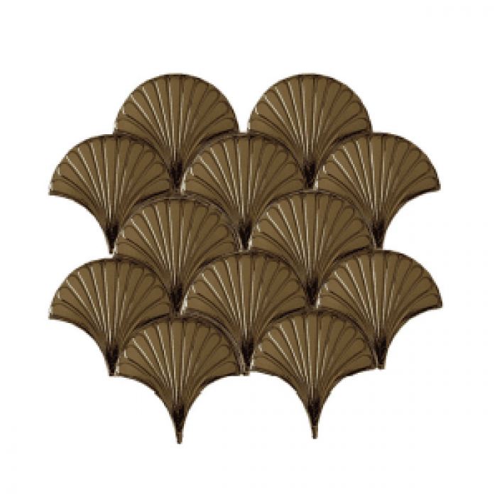 17x17Cm İstiridye Gold Sırlı Seramik Dekor