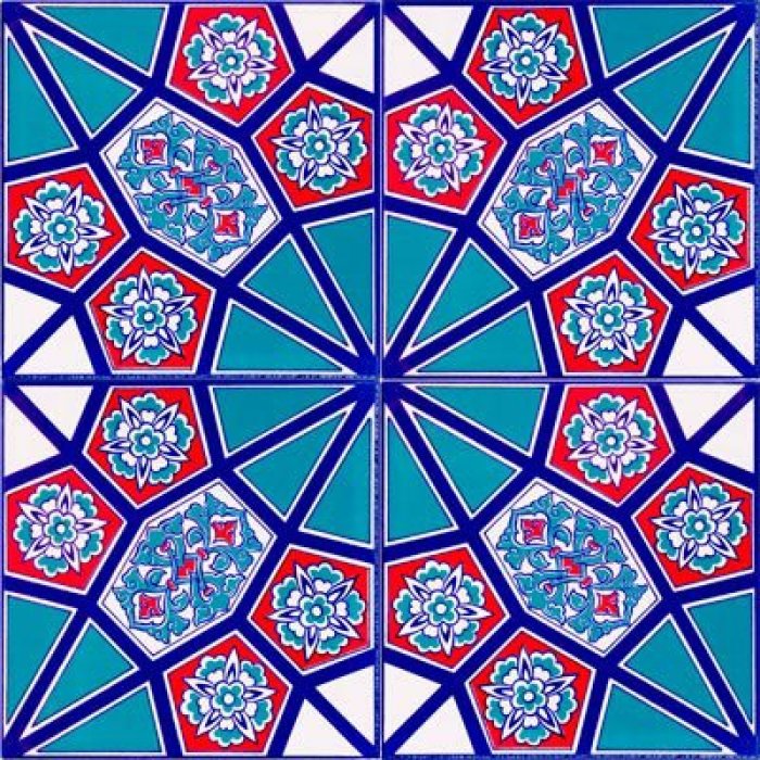 20x20 Kütahya Klasik Cami Hamam Çini QD0010