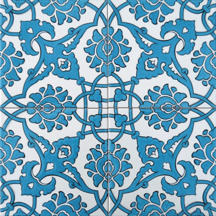 20x20 Kütahya Klasik Cami Hamam Çini QMD007