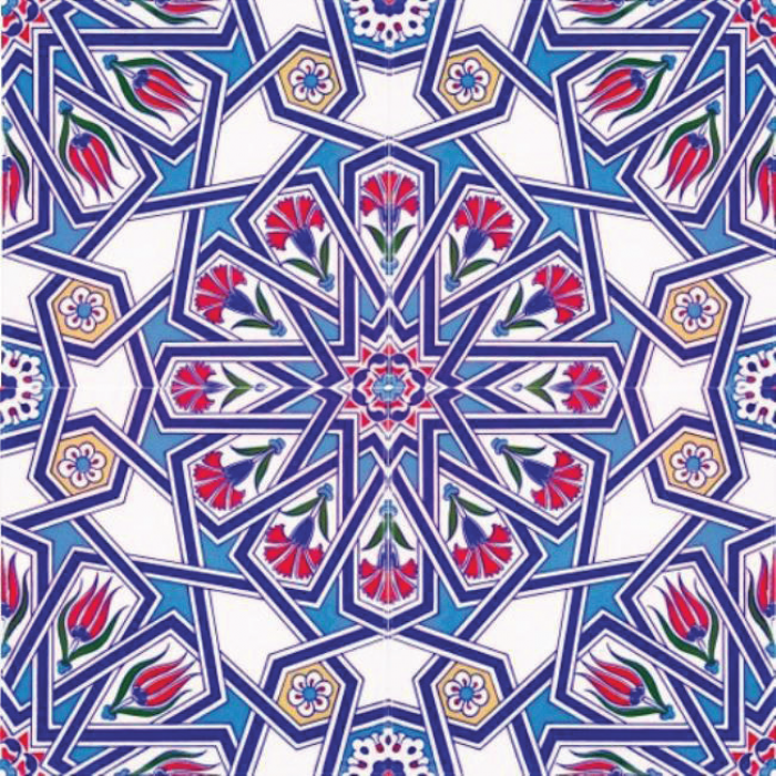 20x20 Kütahya Klasik Cami Hamam Çini QMD008