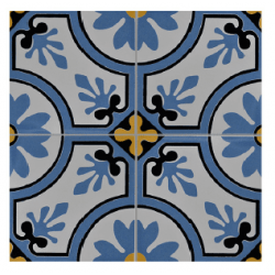 20x20 Kütahya Yer Çini Karosu QÇ009