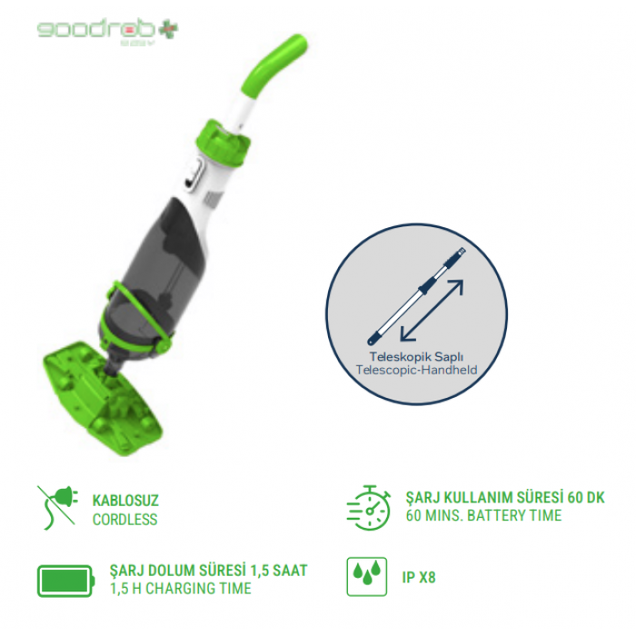 Havuz Otomatik Süpürge GOODROB EASY PLUS KABLOSUZ