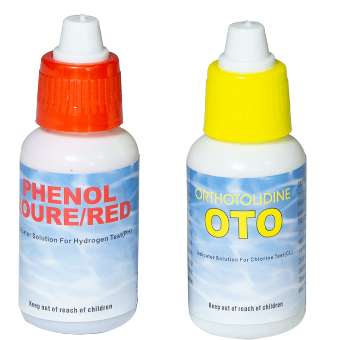 Havuz Test Kiti 2li oto ve phenol sıvısı
