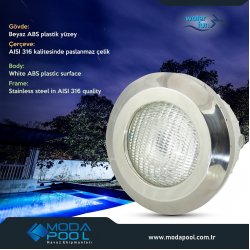 Havuz Lambası Gömme Tip Liner 300W Paslanmaz Çerçeveli