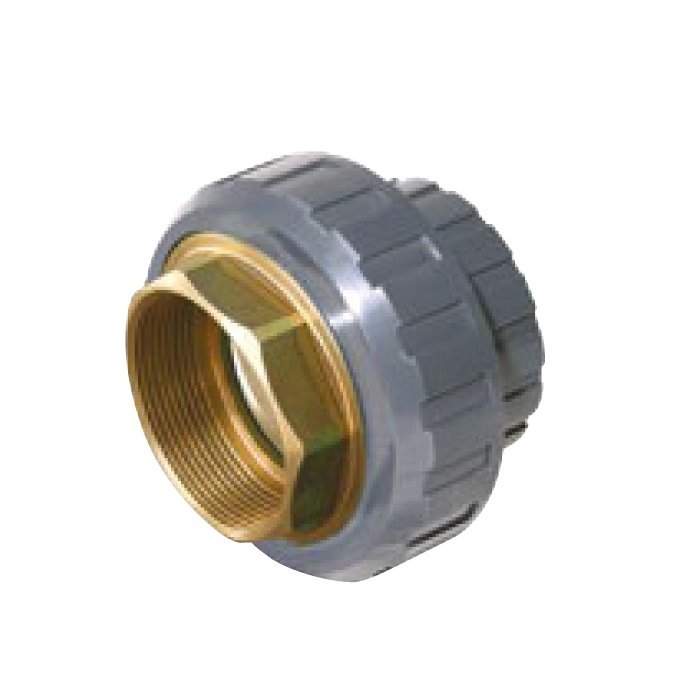 UH-PVC Rakor Dış Diş Prinç Çıkışlı Çap 32mm