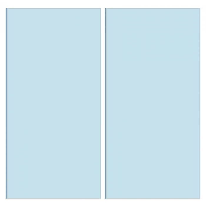 12,5x25cm MDP-80121-4 WATER BLUE Porselen Karo