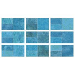 33x66cm Greentech Patchwork Marin Mix 9 face