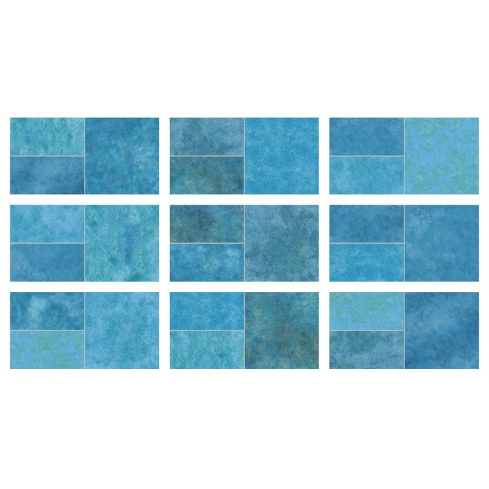 33x66cm Greentech Patchwork Marin Mix 9 face